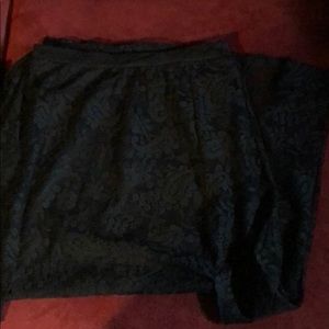 Long Black Lace Skirt